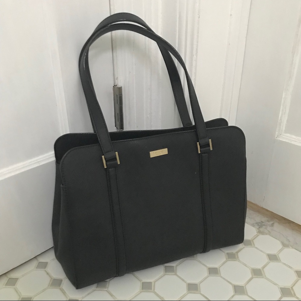 Kate Spade black structured tote